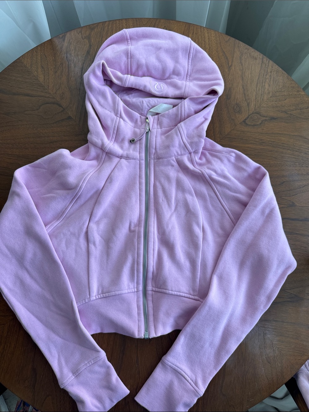 lululemon Scuba Full Zip Crop Hoodie Vita Pink